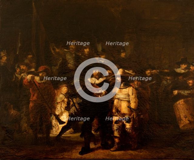 La Ronde de nuit, d'après Rembrandt, c.1853. Creator: Felix Francois Georges Philibert Ziem.