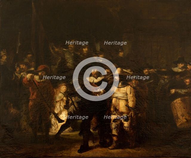 La Ronde de nuit, d'après Rembrandt, c.1853. Creator: Felix Francois Georges Philibert Ziem.