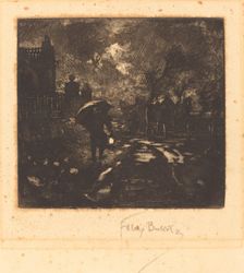 La Ronde de Nuit (Night Patrol), 1878. Creator: Felix Hilaire Buhot