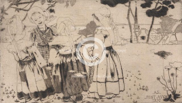 La Ronde de Pont-Aven (The Dance at Pont-Aven), 1891. Creator: Armand Seguin.