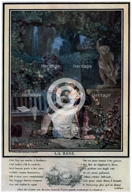 'La Rose', 1788 (1931).Artist: Philibert Louis Debucourt