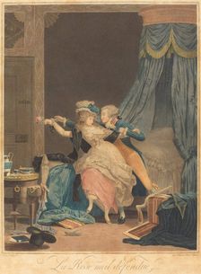 La Rose mal defendue (The Poorly Defended Rose), 1791. Creator: Debucourt, Philibert-Louis (1755-1832)