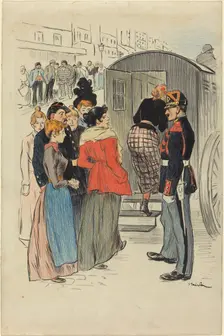 La Rafle, 1893. Creator: Theophile Alexandre Steinlen