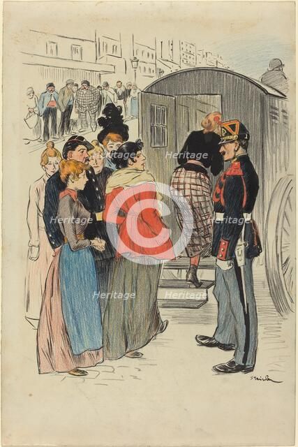 La Rafle, 1893. Creator: Theophile Alexandre Steinlen.