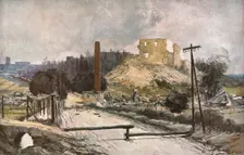 La retraite allemande (mars 1917). Coucy-le Chateau apres la destruction allemande 1917. Creator: Francois Flameng