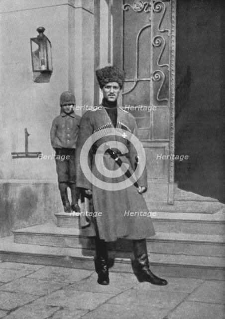 'La Revolution Russe; Le Grand-Duc Michel, frere du tsar,sous l'uniforme des cosaques..., 1917. Creator: Unknown.