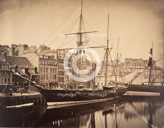 La Reine Hortense - Yacht de l'empereur, Havre, 1856. Creator: Gustave Le Gray.