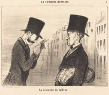 La rencontre du tailleur, 1853. Creator: Honore Daumier