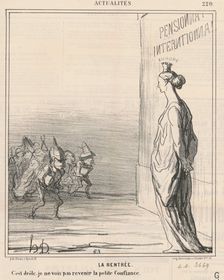 La rentrée, 19th century. Creator: Honore Daumier