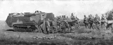 La Replique de Foch: La Deuxieme victoire de la Marne; Char d'assaut ramenant du combat..., 1918. Creator: Unknown