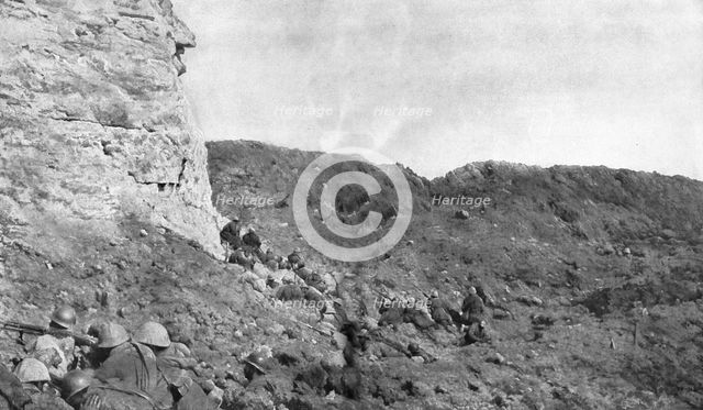 'La reprise de Douaumont; Nos soldats dans l'enceinte du fort le Douaumont..., 1916 (1924) Creator: Unknown.