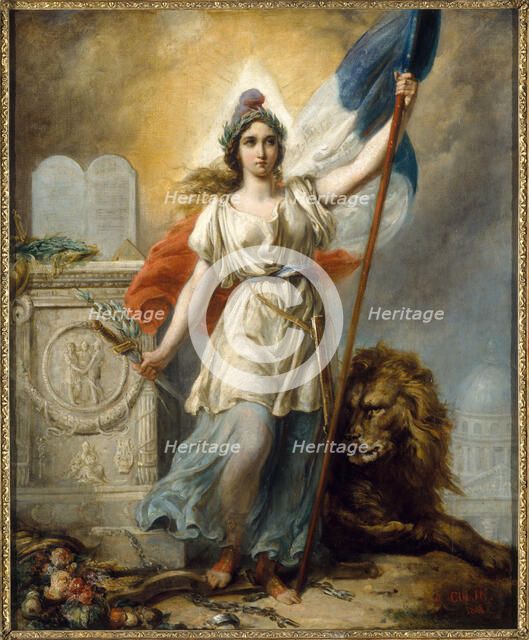 La République, esquisse pour le concours de 1848, 1848. Creator: Alexandre-Marie Colin.