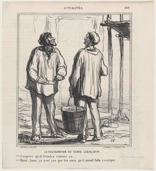 La Restauration du Corps Législatif, 1869. Creator: Honore Daumier