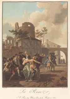 La Rixe (The Brawl), c. 1792. Creator: Charles-Melchior Descourtis