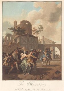 La Rixe (The Brawl), c. 1792. Creator: Charles-Melchior Descourtis