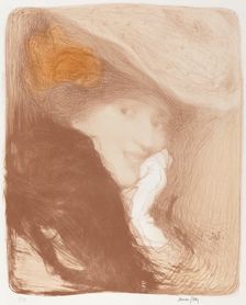 La Rieuse: Madame Albert Besnard, 1897. Creator: Edmond Francois Aman-Jean