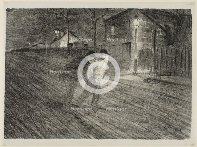 La rue Caulincourt, February 1896. Creator: Theophile Alexandre Steinlen.