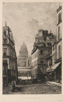 La rue du Haut Pavé à Paris, 1881. Creator: Lucien Gautier (French, 1850-1925); L'Art