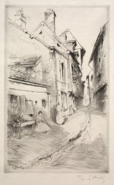 La rue de lEcole à Troyes, 1902. Creator: Gustave Leheutre (French, 1861-1932)