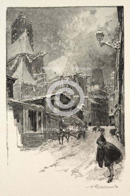 La Rue des Barres, 1886. Creator: Auguste Louis Lepère (French, 1849-1918).