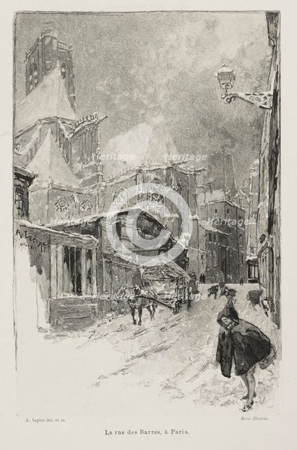 La Rue des Barres, Paris. Creator: Auguste Louis Lepère (French, 1849-1918).