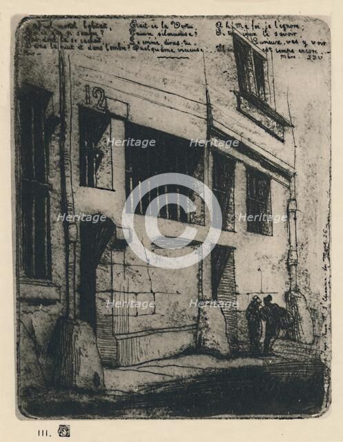 'La Rue Des Mauvais Garcons (3rd State, 5 x 3 7/8 Inches)', 1854, (1927). Artist: Charles Meryon.