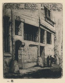 La Rue Des Mauvais Garcons (3rd State, 5 x 3 7/8 Inches) 1854, (1927). Artist: Charles Meryon