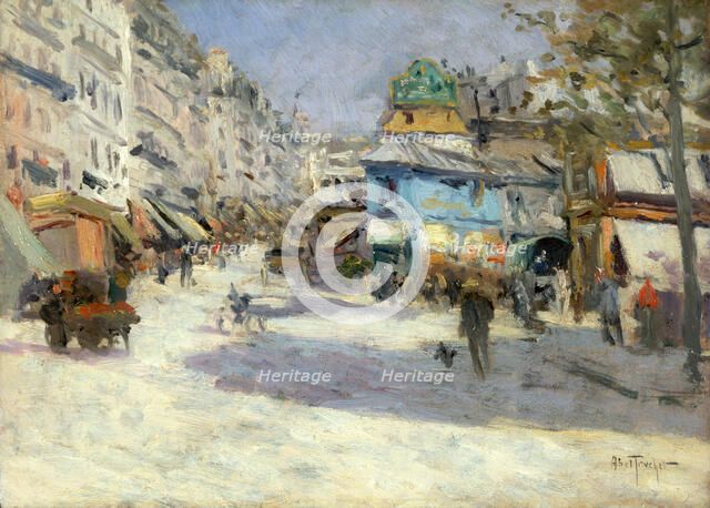 La rue Lepic, l'angle de la rue Puget et la place Blanche, c1890. Creator: Louis Abel-Truchet.