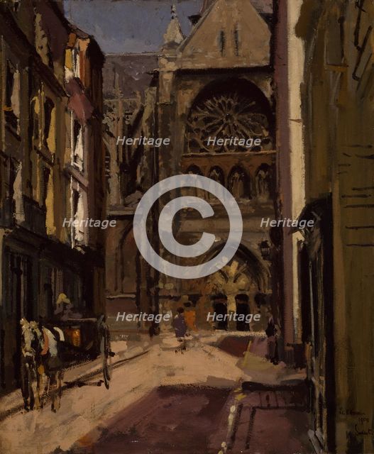 La Rue Pecquet, Dieppe, France, 1900 Walter Richard Sickert (d. 1942) Creator: Walter Richard Sickert.