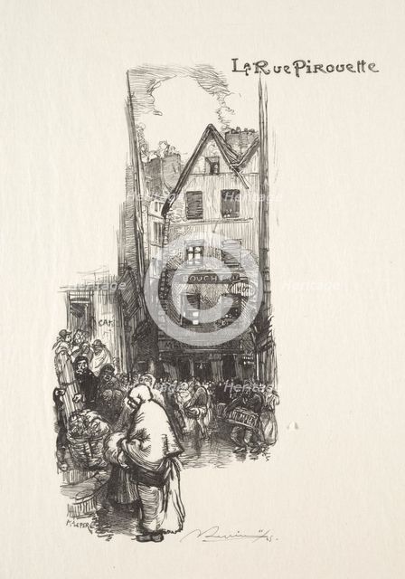 La Rue Pirouette. Creator: Auguste Louis Lepère (French, 1849-1918).