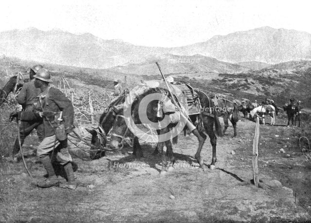 ''La rupture des lignes Bulgares; Nos troupes coloniales dans les positions bulgares', 1918. Creator: Unknown.