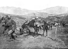 'La rupture des lignes Bulgares; Nos troupes coloniales dans les positions bulgares 1918. Creator: Unknown