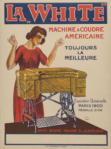 La White, machine à coudre américaine , c. 1912. Creator: Anonymous