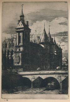 La Tour De L'Horloge (3rd State, 10 5/16 x 7 1/4 Inches) 1852, (1927). Artist: Charles Meryon