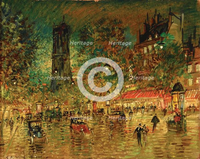 La Tour Saint-Jacques, c1910. Creator: Konstantin Korovin.