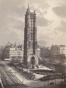 La Tour St. Jacques La Boucherie à Paris, ca. 1867. Creator: Charles Soulier