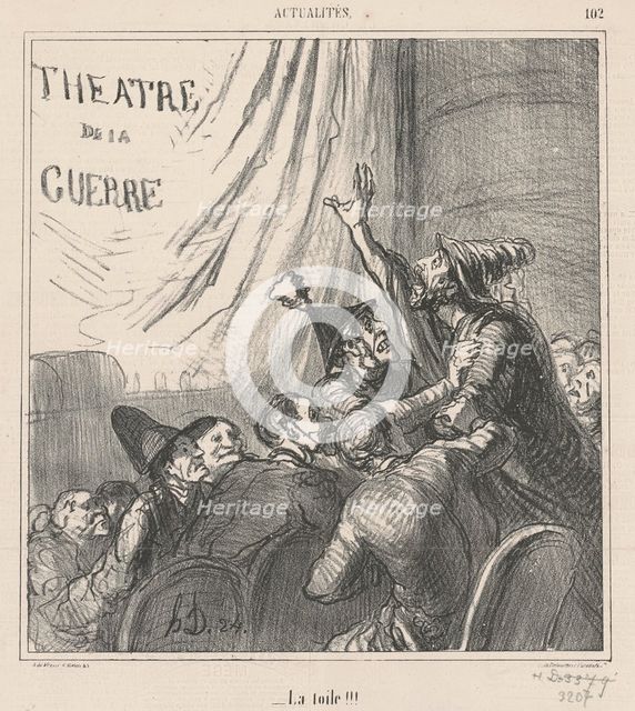 La toile!!!, 19th century. Creator: Honore Daumier.