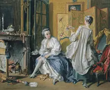 La toilette, 1742. Artist: Boucher, François (1703-1770)