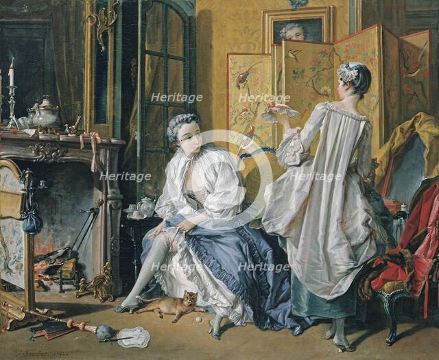 La toilette, 1742. Artist: Boucher, François (1703-1770)