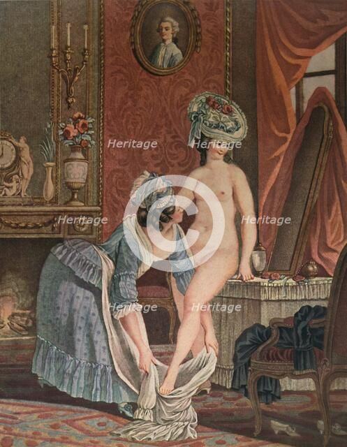 'La Toilette', (Bathing), c1765-1790, (1913). Artist: Louis Marin Bonnet.