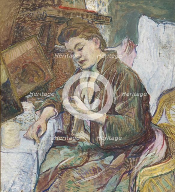 La Toilette: Madame Fabre (Femme se faisant les mains), 1891. Creator: Toulouse-Lautrec, Henri, de (1864-1901).