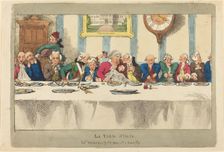 La Table d'Hote, published 1792. Creator: Thomas Rowlandson