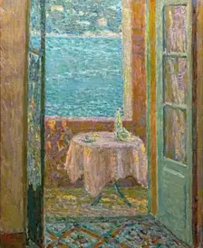 La Table de la mer, Villefranche-sur-Mer, 1920. Creator: Le Sidaner; Henri (1862-1939)