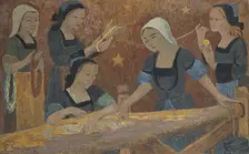 La tapisserie (les cinq tisseuses), 1924. Creator: Paul Serusier