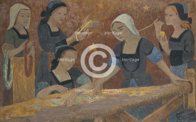 La tapisserie (les cinq tisseuses), 1924. Creator: Paul Serusier.