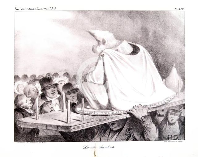 La tête branlante, 1834. Creator: Honore Daumier.