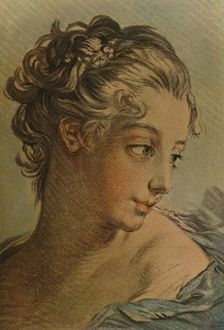 La Tete D'Une Jeune Fille (Head Of A Young Girl), c1760-1790, (1913). Artist: Louis Marin Bonnet