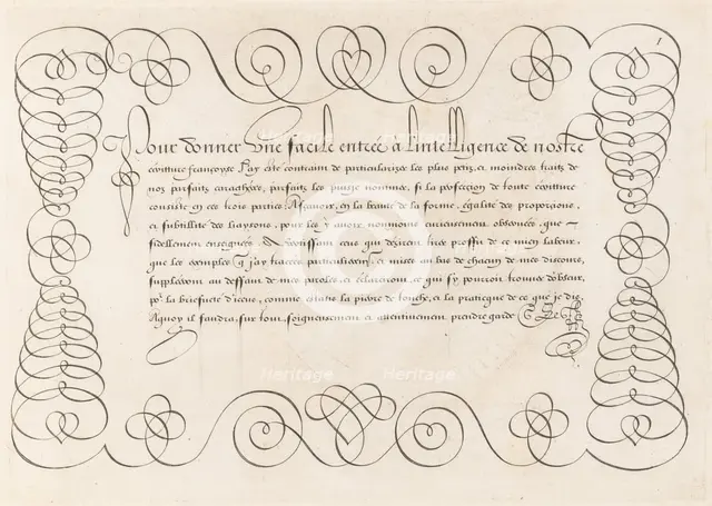 La Technographie. La Rizographie. La Caligraphie, 1599. Creator: Simon Wynhoutsz Frisius.