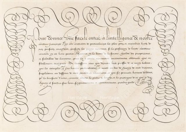 La Technographie. La Rizographie. La Caligraphie, 1599. Creator: Simon Wynhoutsz Frisius.