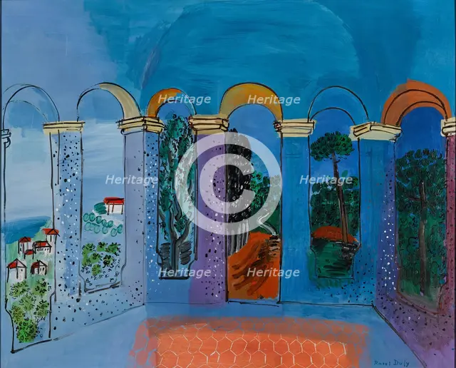 La Terrasse à Vallauris, 1927. Creator: Dufy, Raoul (1877-1953).